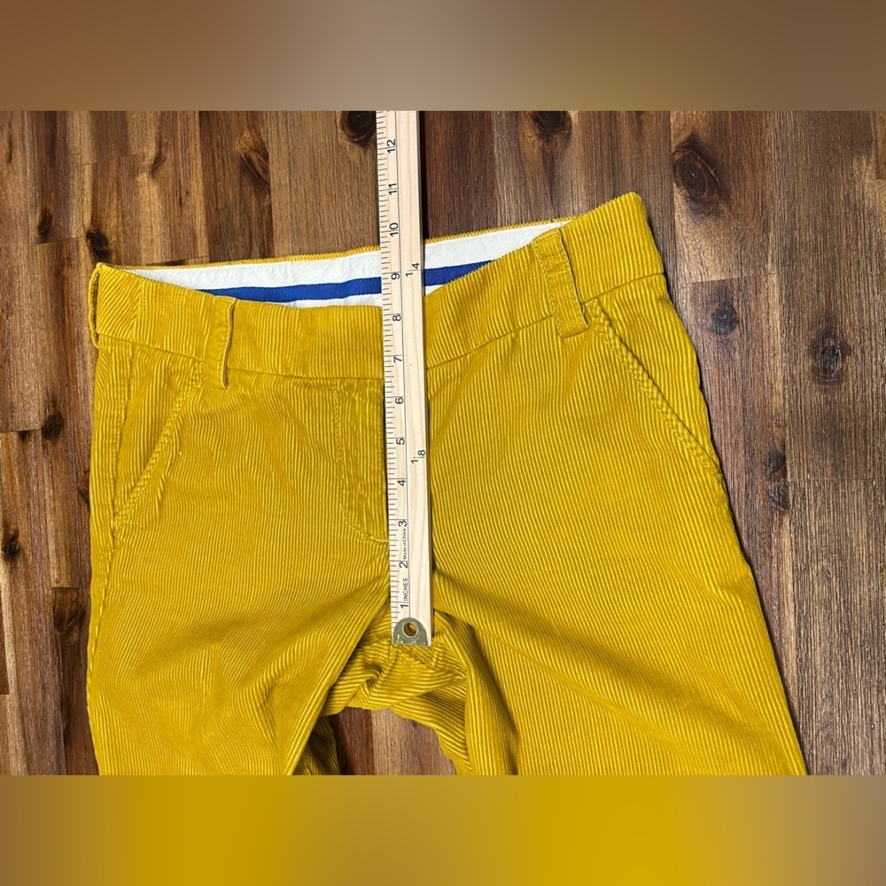 J Crew Retro Mid Rise City Fit Corduroy Pants Trousers Gold Flare Mustard size 2 - Picture 3 of 7
